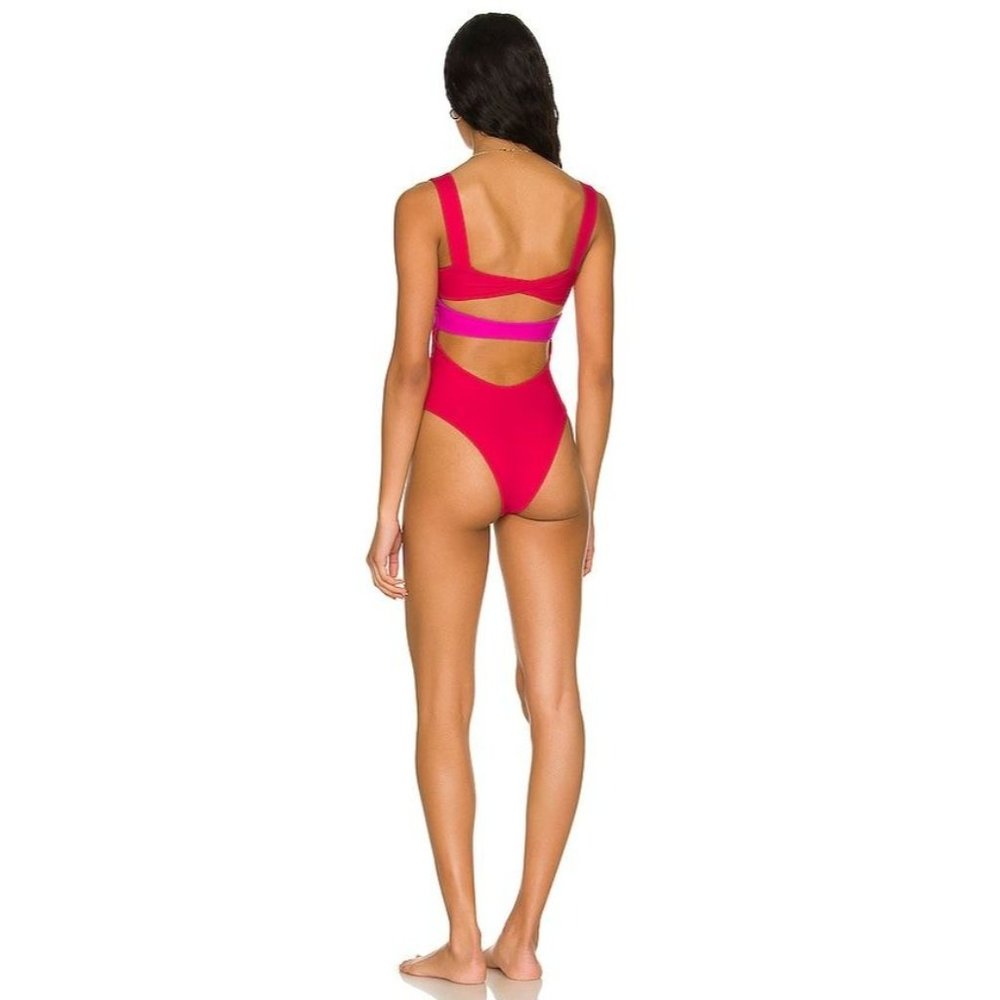 Lovers and Friends Daytona One Piece in Red & Pink Medium - Picture 2 of 7
